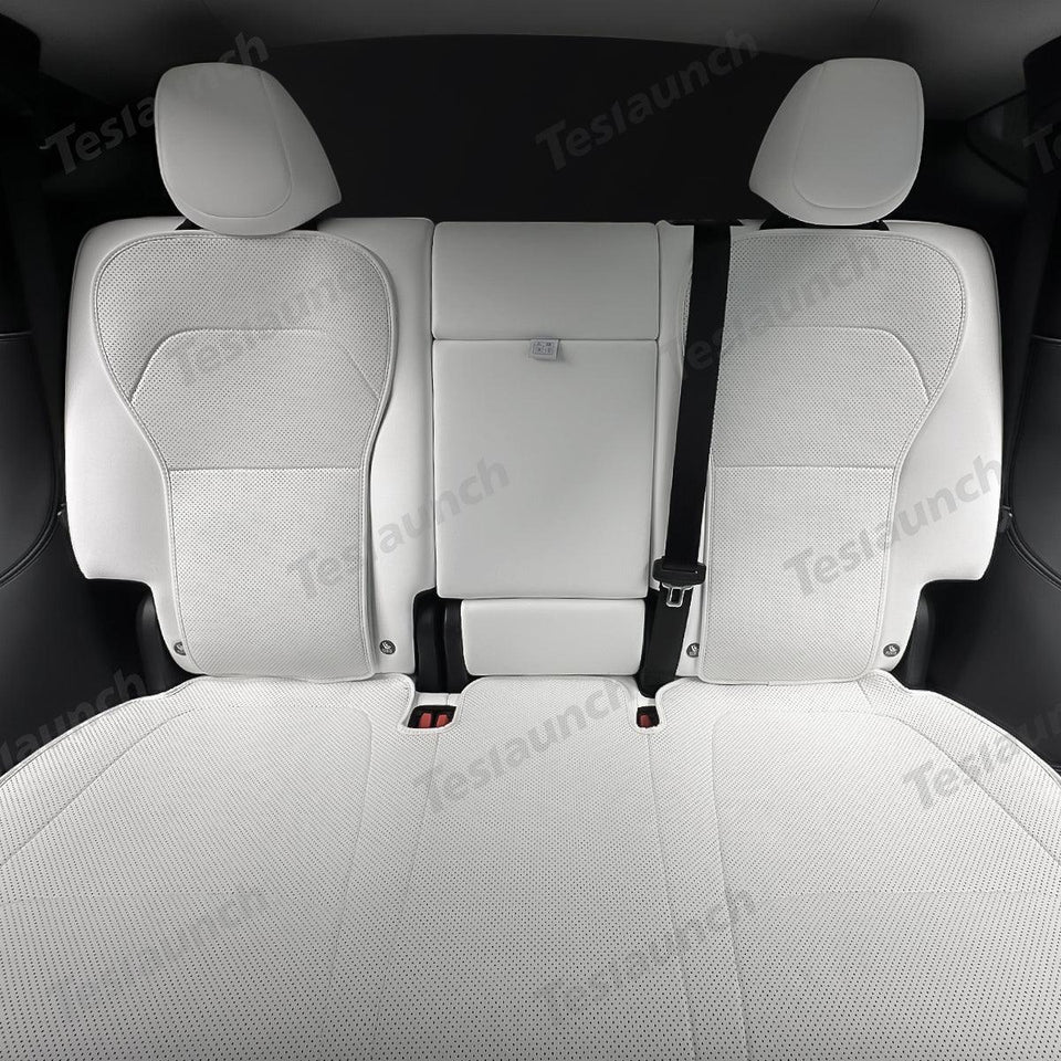 Napa Leather Seat Cushion Set – All-Season Ventilated Comfort for Tesla Model Y Juniper 2025+ (7-Piece Set)