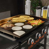 28 Inch Blackstone Griddle 2080 Original 3-Burner XL Griddle with Hood and Side Shelves Outdoor Flat Top Grill