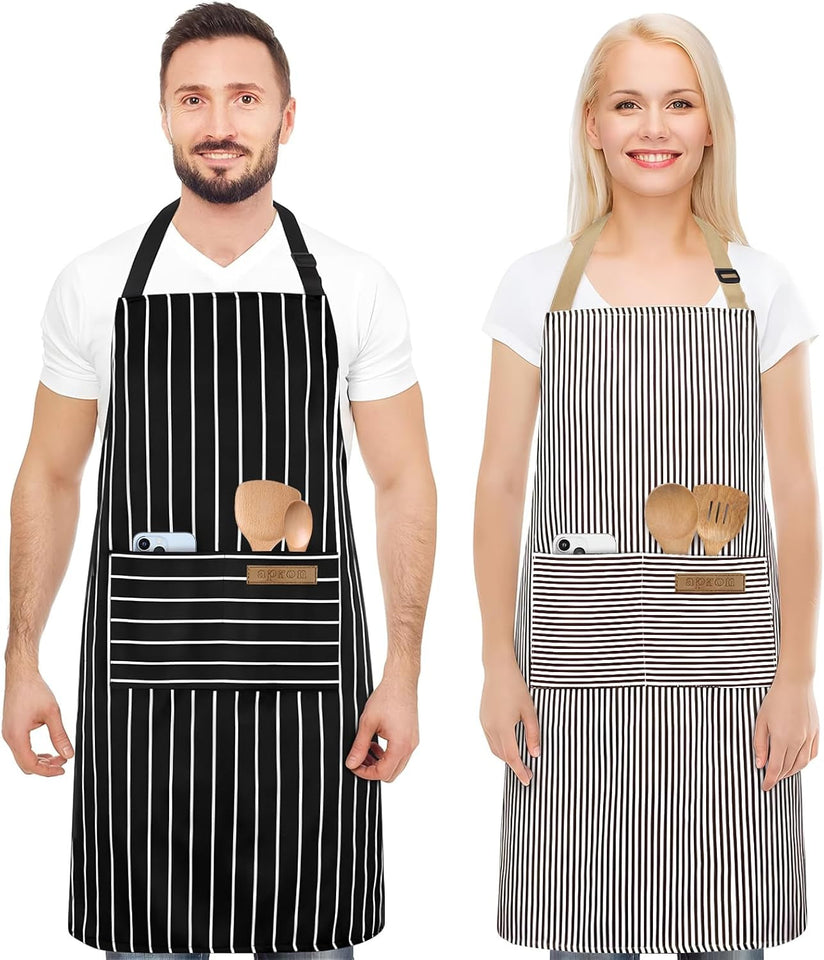 2 Pack Apron. Aprons for Women with Pockets. Cooking Aprons for Women. Kitchen Aprons. Aprons for Cooking