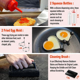 38PC Flat Top Grill Griddle Accessories Set - Must Have for Your Outdoor Griddle with Professional Griddle Spatula. Cleaning Kit. Grill Basting Cover - Ideal Griddle Gift for Men Women