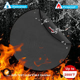 38 round under Grill Mat. 4 Layers Fire Pit Mat Protect Mat.Fireproof Mat Fire Pit Pad for Deck Patio Grass Outdoor Wood Burning Fire Pit and BBQ Smoker.Portable Reusable and Waterproof.Black