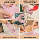 3 Pairs Colorful Reusable Waterproof Household Dishwashing Cleaning Rubber Gloves. Non-Slip Kitchen Glove