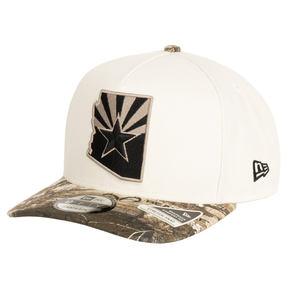 #ALLAZ New Era Real Tree 9FIFTY A-Frame Snapback Hat - Cream