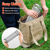 2‑Pack Stainless Steel Rolling Grill Baskets – Locking Handle. Round Design for Fish. Meat & Veggies | BBQ Gift Idea