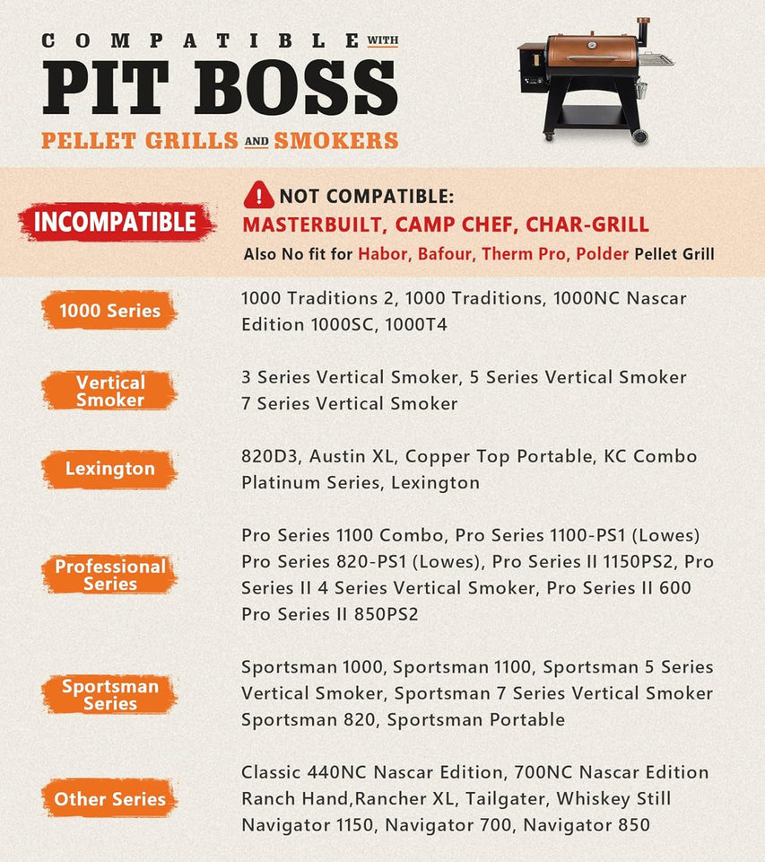 2-Pack Temp Meat Probe Replacement for Pit Boss Pellet Grills and Smokers. 3.5Mm Plug Thermometer Probes with 2 Pack Probe Grommets and Probe Clips