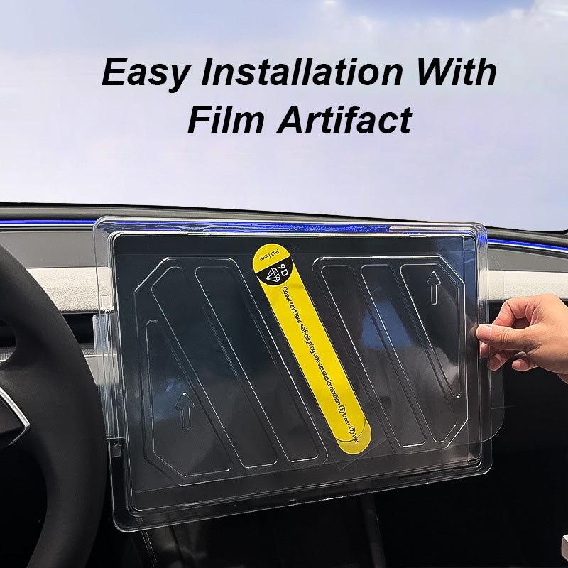 2024 Model 3 Highland Dashboard Screen & Second Row Seat Screen Protector Tempered Film Fully Covers For Tesla