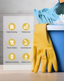 Rubber Cleaning Gloves 3 or 6 Pairs and Rubber Dishwashing Gloves for Kitchen Reuseable.