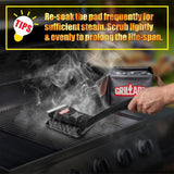 GRILLART Grill Brush Bristle Free. Steamwizards [Ultra Safe & Efficient] Grill Cleaner Brush with 1 Replacement Head. for Cast Iron and Stainless Steel Grates. BBQ Grill Brush for Outdoor Grill