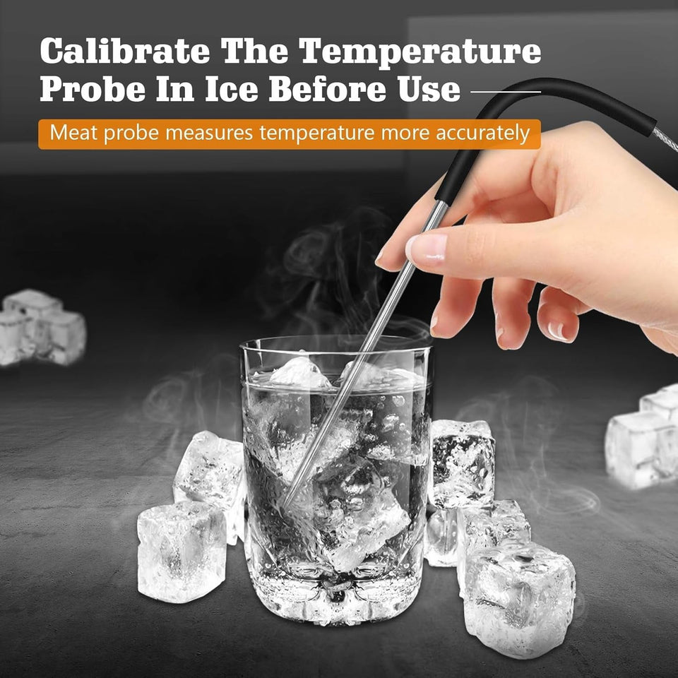 2-Pack Temp Meat Probe Replacement for Pit Boss Pellet Grills and Smokers. 3.5Mm Plug Thermometer Probes with 2 Pack Probe Grommets and Probe Clips