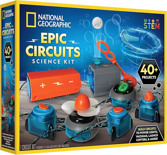 Blue Marble National Geographic Epic Circuits Science Kit - 40+ Projects
