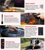 138PCS Griddle Accessories Kit.Grill Accessories for Blackstone Flat Top Set and Camp Chef.Grill Spatula.Scraper.Griddle Cleaning Kit Carry Bag for Hibachi Grill. Men Outdoor BBQ with Meat Injector