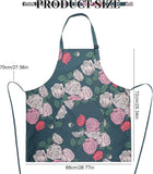 3 Pack Floral Aprons for Women with 2 Pockets. Women Aprons Waterproof Adjustable Cooking Aprons for Kitchen. Gardening. Baking. Salon Apron Gift for Mom Wife Sister Grandma