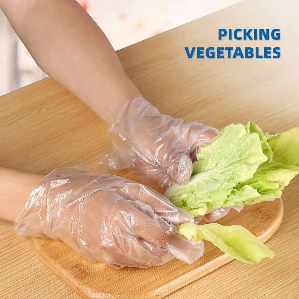 Disposable Food Gloves - Food Handling. Cooking. Kitchen Cleaning and Hygien 200 Count (Pack of 1)