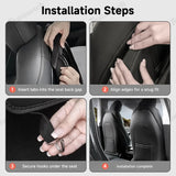 Leather Kick Mat Seat Back Protector for Tesla Model Y Juniper 2025+