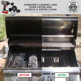 5 Piece BBQ Cleaning Kit - Nylon Safe Bristle/Free Non/Wire - Safe for All Grates Stainless Steel Porcelain Iron Charcoal/Gas Scraper Tool/Accessories Outdoor Gift for Dad/Men