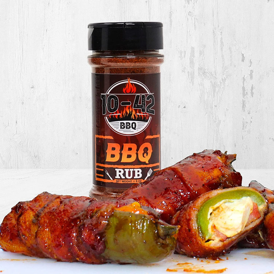 10-42 BBQ Brisket Rub | All-Natural Spice Seasoning for Steak. Rib. Beef Brisket | Barbecue Meat Seasoning Dry Rub | BBQ Rubs and Spices for Smoking and Grilling | No MSG. 5.5.Oz Bottle
