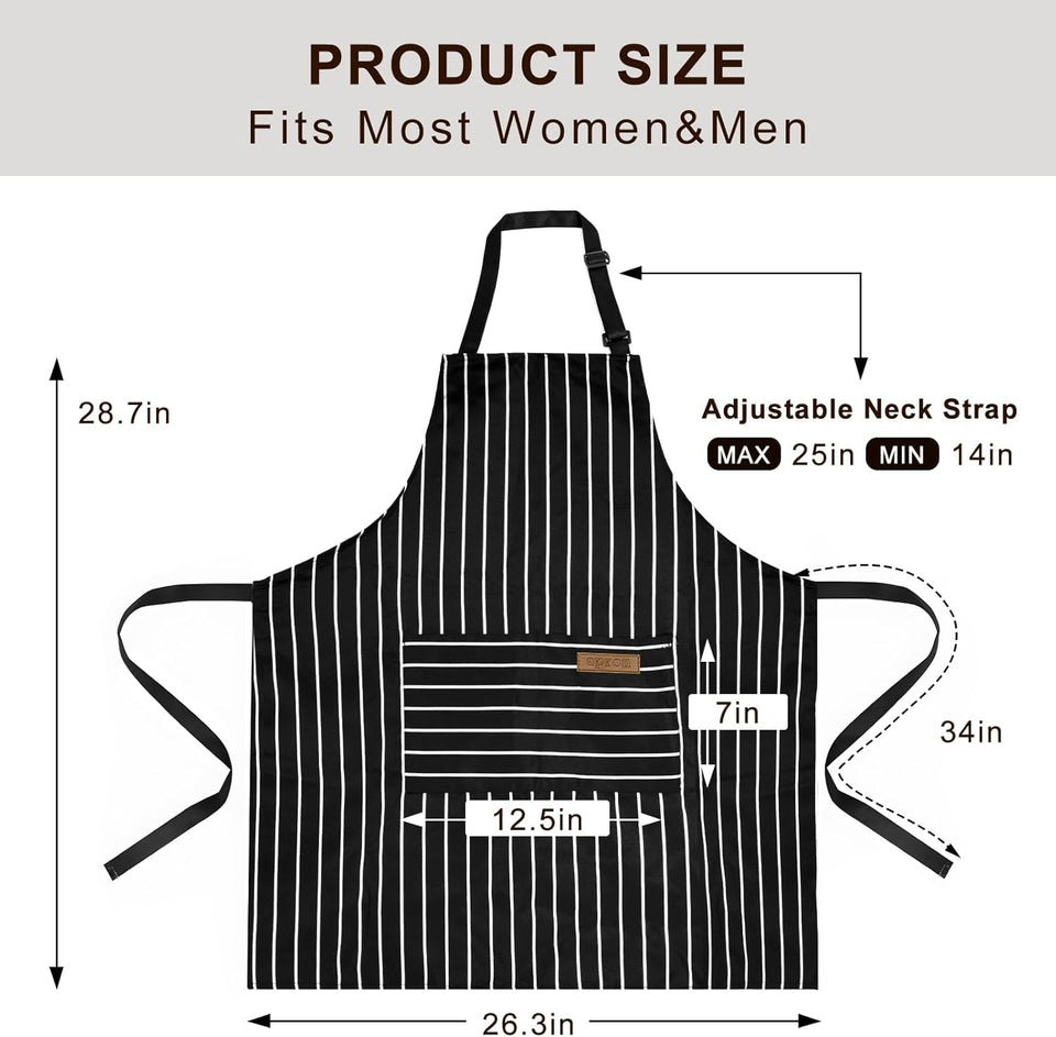 2 Pack Apron. Aprons for Women with Pockets. Cooking Aprons for Women. Kitchen Aprons. Aprons for Cooking