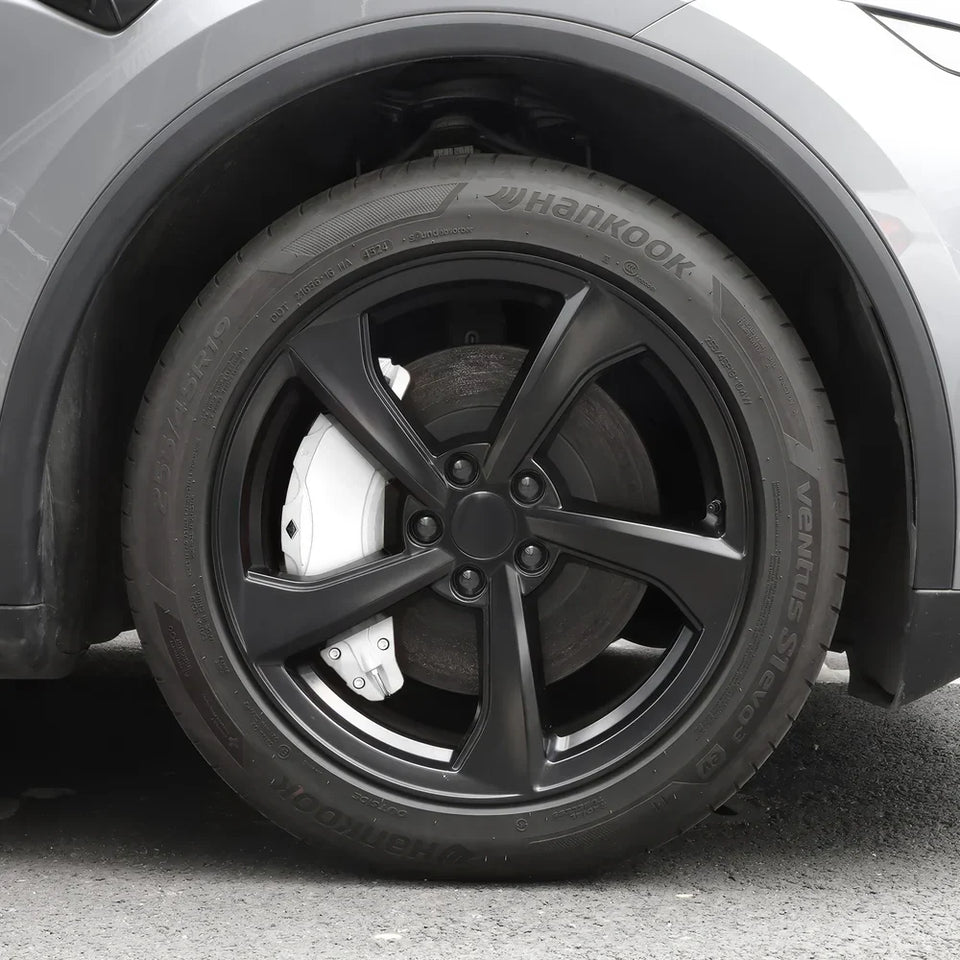 Set of 4 Red Brake Caliper Covers for Tesla Model Y - Enhanced Style for 2025+ Models