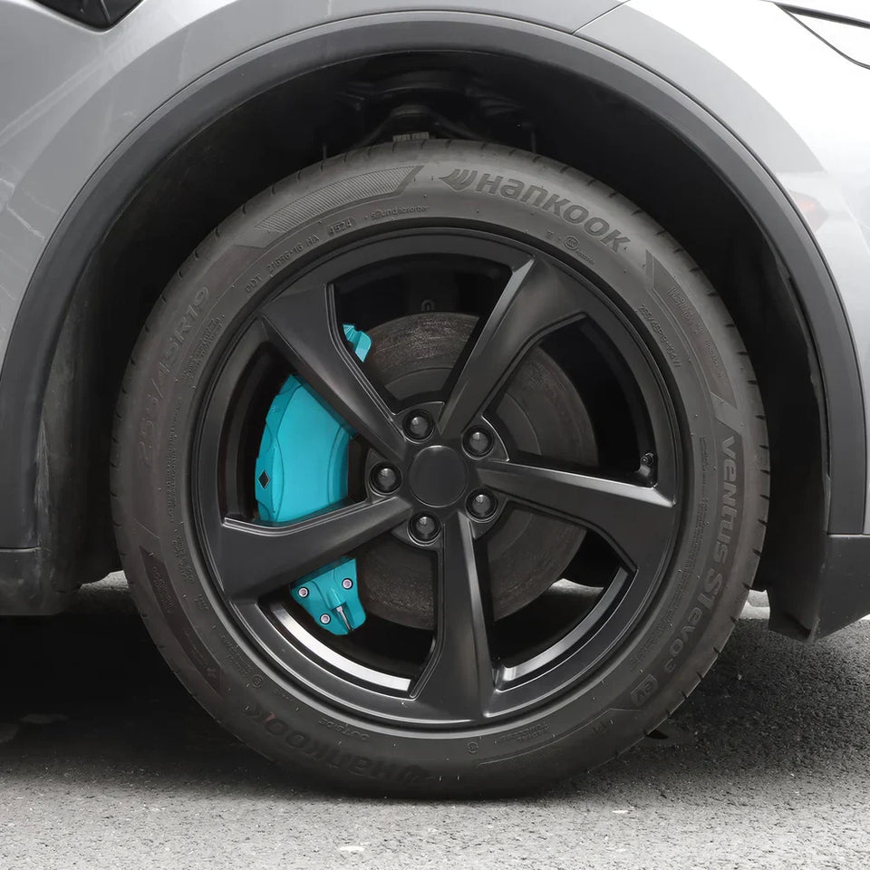 Set of 4 Red Brake Caliper Covers for Tesla Model Y - Enhanced Style for 2025+ Models