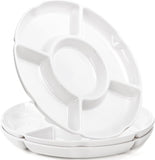 3 Pack Divided Serving Tray. 13 Inch Unbreakable Chip and Dip Platter. Melamine Appetizer Serving Plate. 5 Sectional Party Snack Relish Tray for Serving Food. Nuts. Candy. Dried Fruit. Veggies