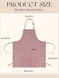 2 Pack Kitchen Cooking Aprons. Soft Aprons for Women Men with 2 Pockets Chef Apron with Adjustable Neck Strap and Long Tie