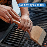 Grill Scraper. Soild Oak Wooden Grill Brush. Grill Scraper for Outdoor Grill. Bristle Free Grill Scrapers. Grill Grate Cleaner Safe Wood Grill Brusher