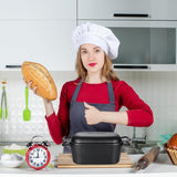 3.6QT Oval Dutch Oven for Bread Baking - Pre-Seasoned Cast Iron Sourdough Bread Pan with Lid