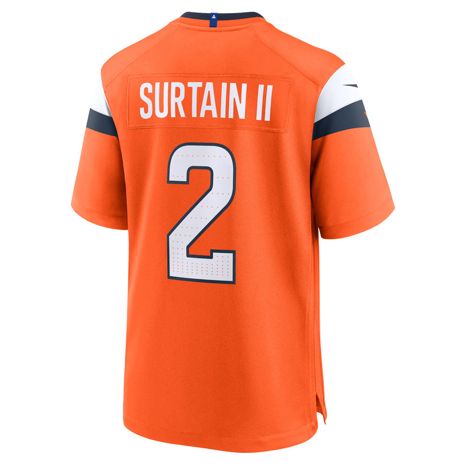 NFL Denver Broncos Patrick Surtain II Home Game Jersey - Orange