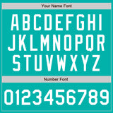 Custom Stitched Aqua White-Aqua Baseball Pullover Sweatshirt Hoodie