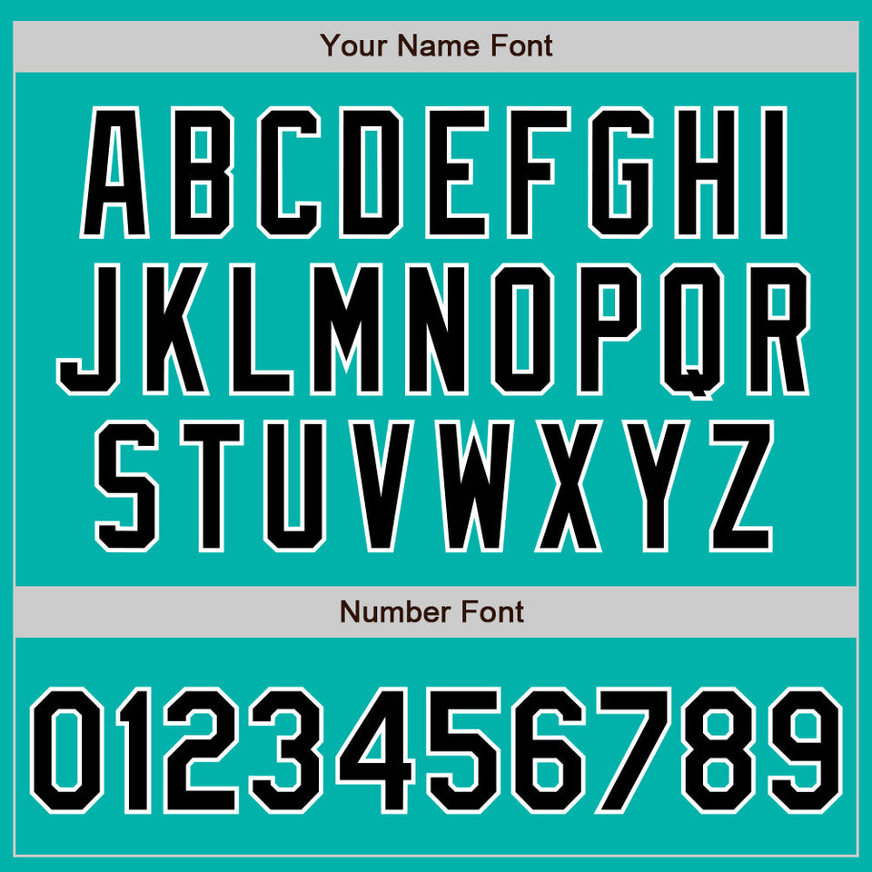 Custom Stitched Aqua Black-White Baseball Pullover Sweatshirt Hoodie