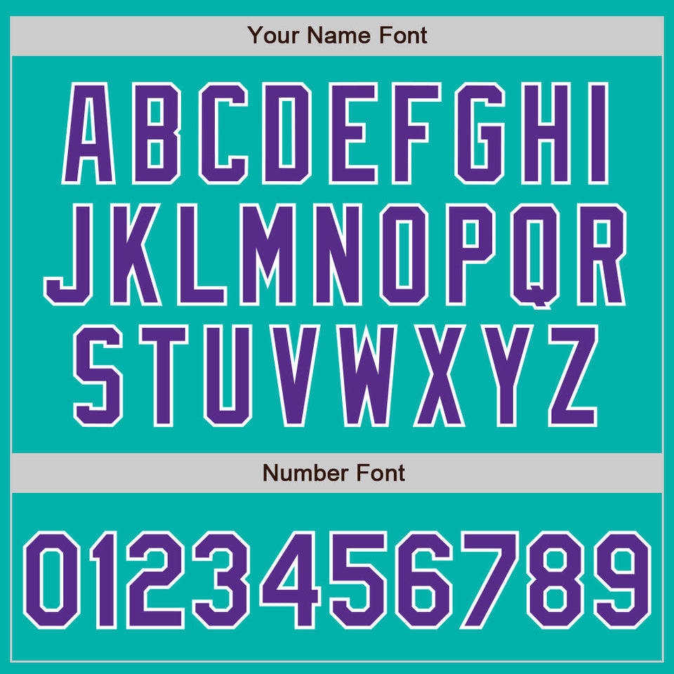 Custom Stitched Aqua Purple-White Baseball Pullover Sweatshirt Hoodie