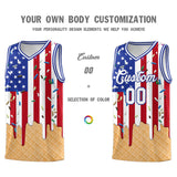 Custom American Flag Basketball Kits with Ice Cream Element Pattern