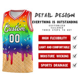 Custom Rainbow Basketball Kits with Ice Cream Element Pattern
