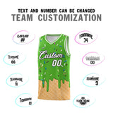 Custom Light Green Basketball Kits with Ice Cream Element Pattern