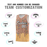 Custom Coffee Basketball Kits with Ice Cream Element Pattern