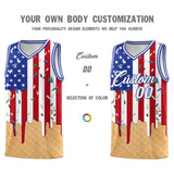 Custom American Flag Basketball Kits with Ice Cream Element Pattern