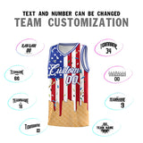 Custom American Flag Basketball Kits with Ice Cream Element Pattern