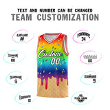 Custom Rainbow Basketball Kits with Ice Cream Element Pattern
