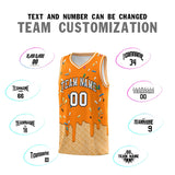 Custom Orange Basketball Kits with Ice Cream Element Pattern