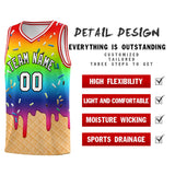 Custom Rainbow Basketball Kits with Ice Cream Element Pattern