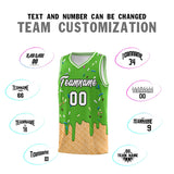 Custom Light Green Basketball Kits with Ice Cream Element Pattern