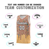Custom Coffee Basketball Kits with Ice Cream Element Pattern