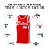 Custom Light Red Light Pink-White Ribbon Pattern Basketball Kits