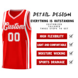 Custom Light Red Light Pink-White Ribbon Pattern Basketball Kits