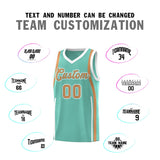 Custom Bright Green Buckskin Brown-White Ribbon Pattern Basketball Kits