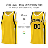 Custom Gold Black-White Ribbon Pattern Basketball Kits