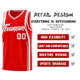 Custom Light Red Light Pink-White Ribbon Pattern Basketball Kits
