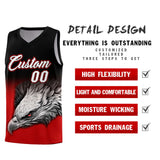 Custom Black Red Eagle Pattern Graffiti Pattern Sports Uniform Basketball Jersey