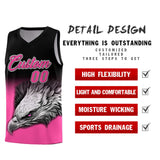Custom Black Pink Eagle Pattern Graffiti Pattern Sports Uniform Basketball Jersey