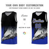Custom Black Yellow Eagle Pattern Graffiti Pattern Sports Uniform Basketball Jersey